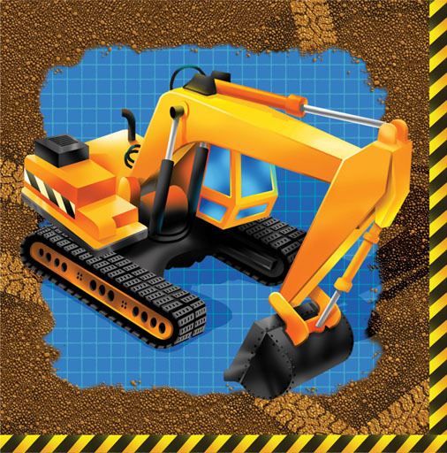 Servietten: Baustelle / Servietten / 16Stk. – Neu und originalverpackt aus Wetzikon ZH von partyonlineshop