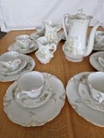 Vintage Porzellan Kaffeeservice mit Schneeglöckchen Dekor