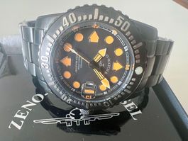 ZENO Airplane Diver, Automatic, Black PVD, WR 500m, SRP850.-