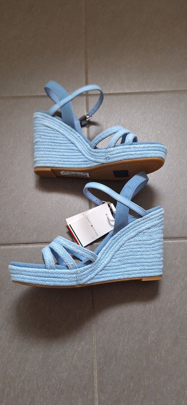 Tommy Hilfiger Damenschuhe: Tommy Hilfiger, sandale bleue – Neu und originalverpackt aus Lussery-Villars von pousinete02 2