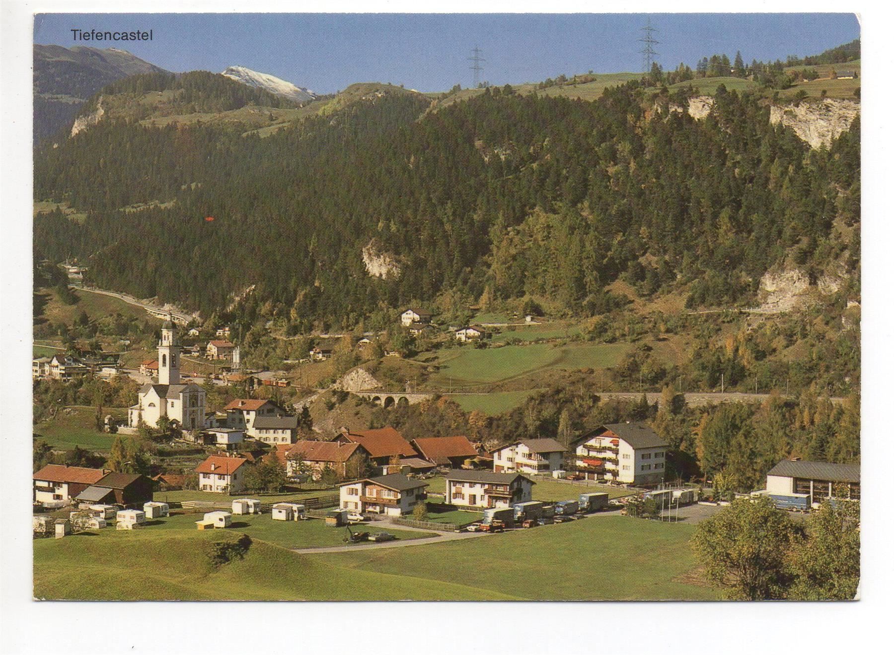 Cartoline postali: TIEFENCASTEL am Julierpass – Usato da Jona venduto da philajona