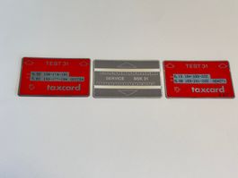 PTT Test taxcard , 3 verschiedene