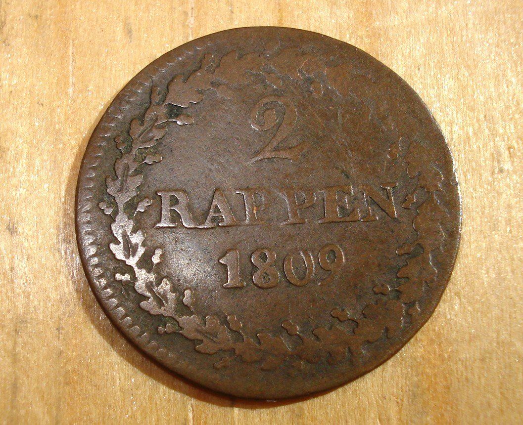 Tutti le monete: (D3) Bern 2 Rappen 1809 – Usato da Erlach venduto da Net-Coins 1
