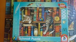 Charles Wysocki Schmidt Puzzle 1000 Teile Katzen Buchrega...