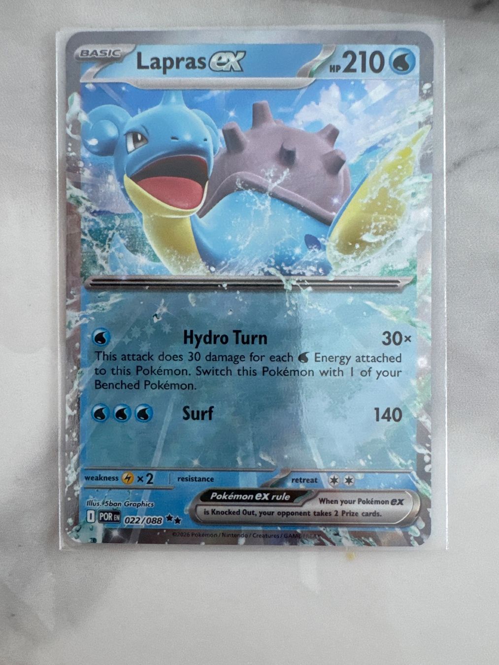 Pokémon Carte collezionabili: Lapras ex POR022 EN - Perfect Order – Nuovo (secondo la descrizione) da Wil SG venduto da Prof.Eich