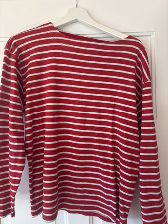 Langarmshirt Jiltex rot weiss gestreift guter Zustand