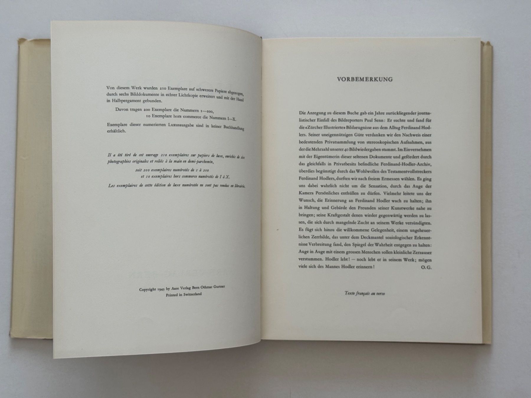 Libri: Hodler. Ein zeitgenössisches Dokument. – Usato da Zürich venduto da hau1ren 4