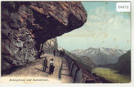 Brünigstrasse und Sustenhörner - animee - Litho