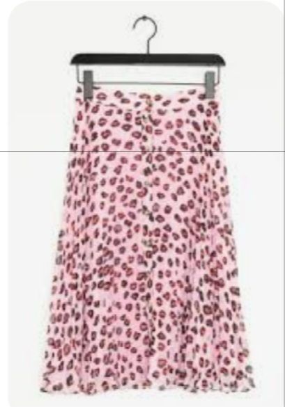 Tommy Hilfiger Gonne: Jupe plissée Tommy Jeans rose léopard taille XL – Usato da Niedergösgen venduto da Eva2410 3