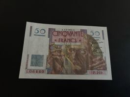 50 Francs LE VERRIER FRANCE 1951