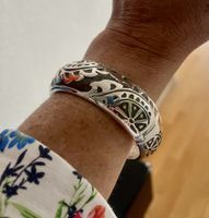 SYL Armreif Original in Silber (olivgrün)