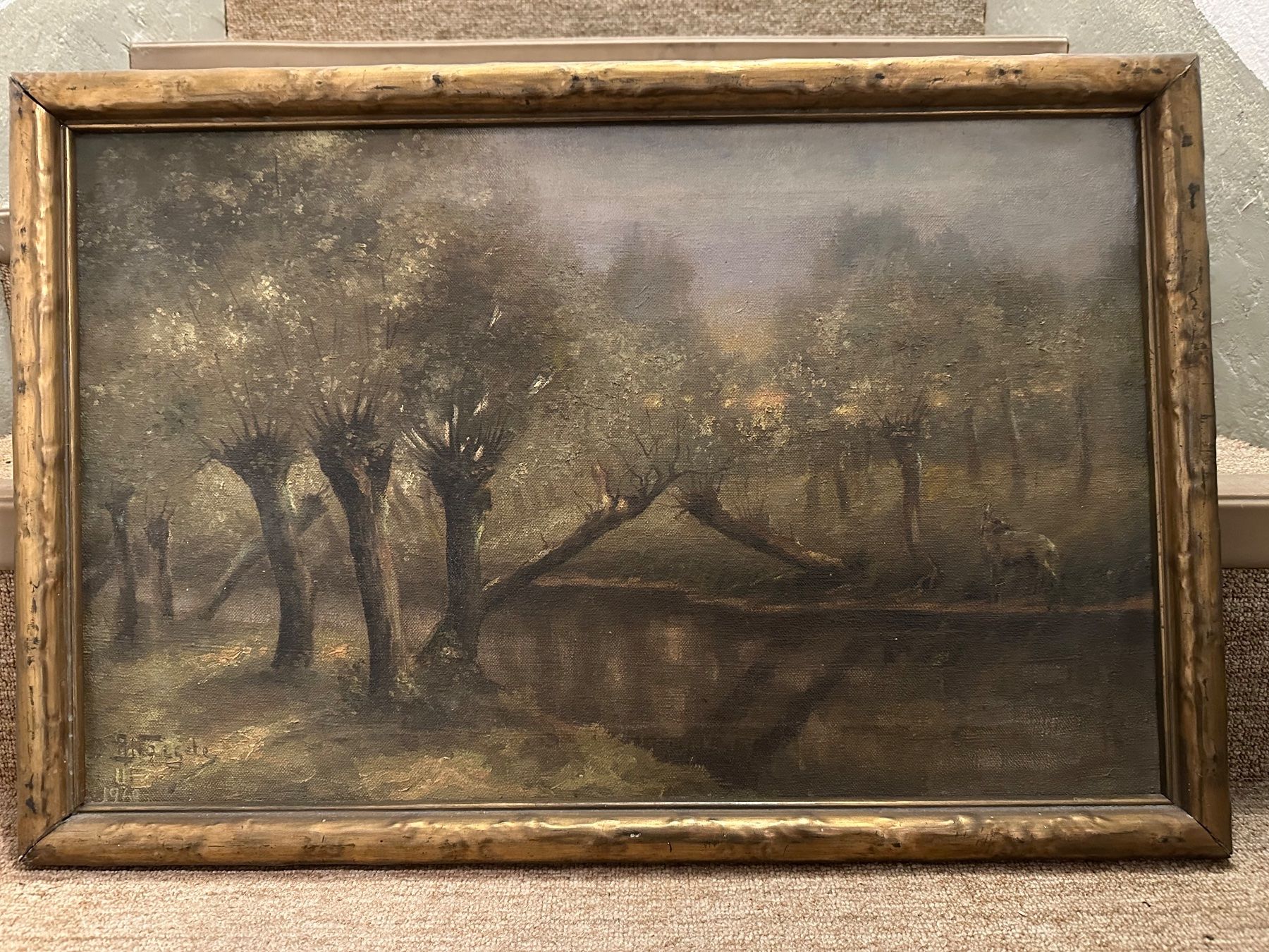 Dipinti: Ölbild Flusslandschaft Alphons Naegele – Usato da Wildegg venduto da conaisseur 6