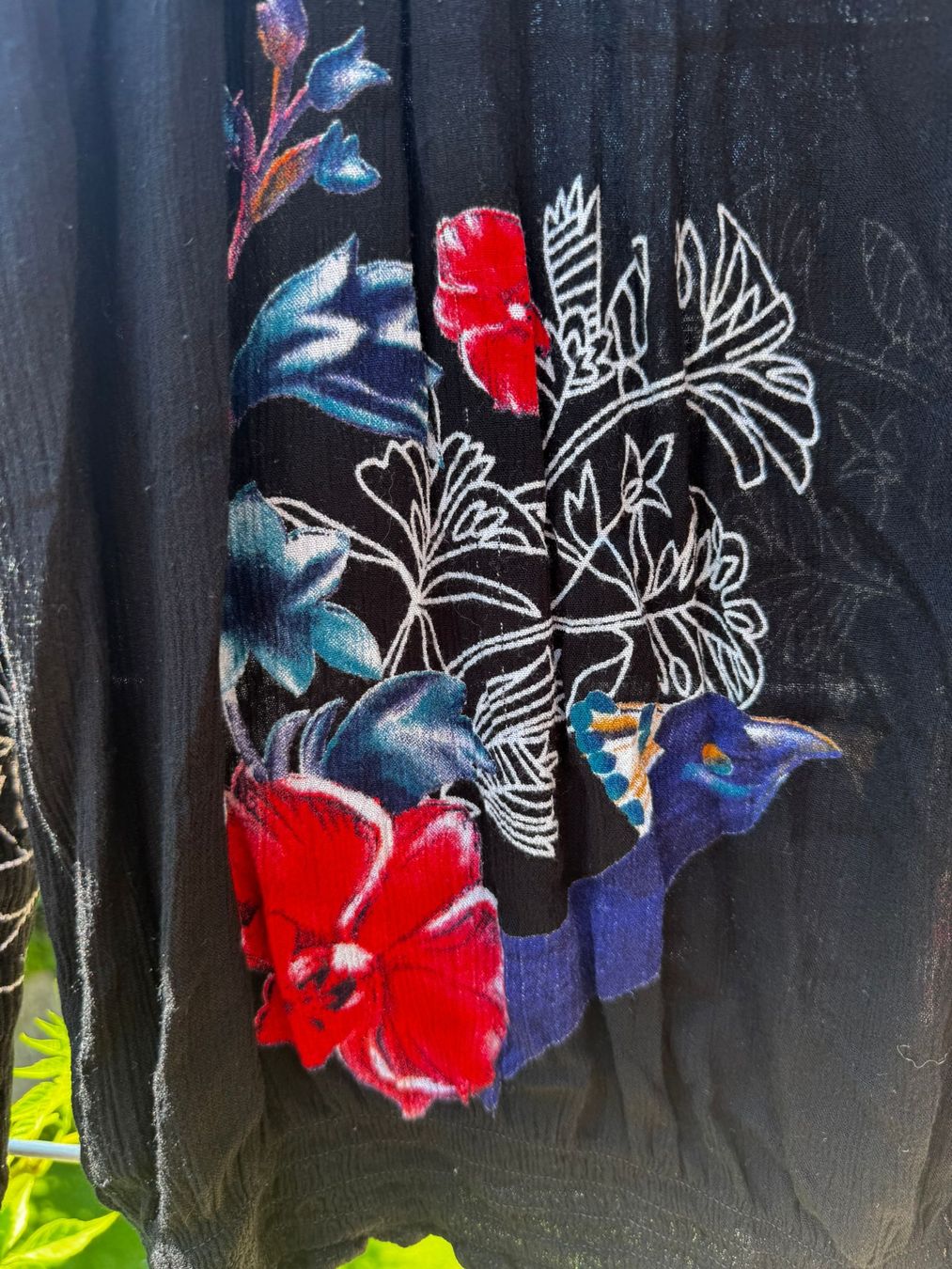 Desigual Camicette: Desigual Bluse, Gr. S, schwarz mit Blumen – Usato da Egg b. Zürich venduto da Brocki_Insel_Egg 2