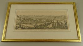 PANORAMA VON DER HOHFLUH BEI SCHAFFHAUSEN NEUHAUSEN, LITHO