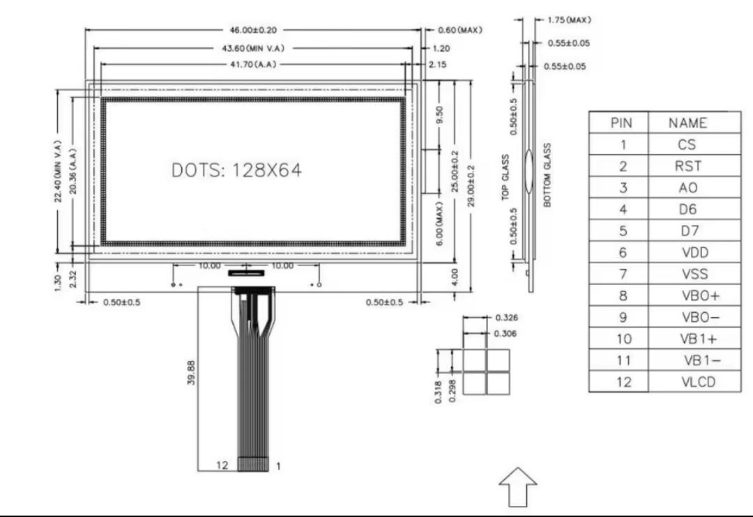 Componenti elettronici: 12Pin LCD Display Modul LX12864T2 – Nuovo e nell'imballaggio originale da Kreuzlingen venduto da Seto18 2
