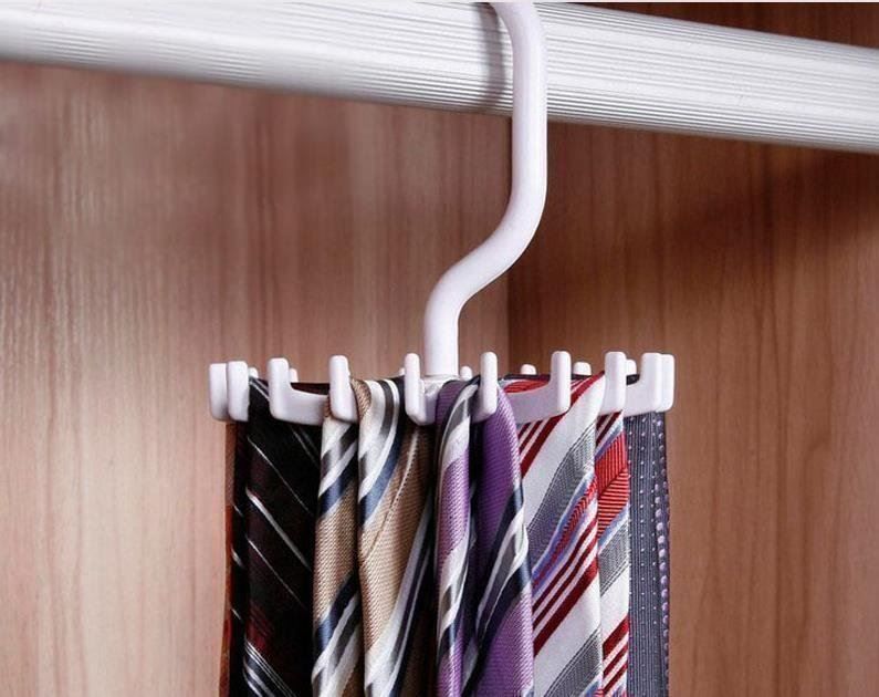 2 Stück Krawattenhalter Verstellbar - 360° Drehbarer Organizer Für Krawatten & Gürtel