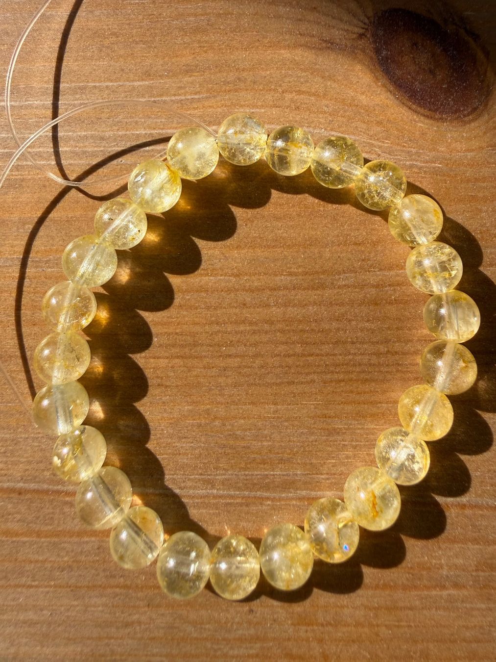 Bracelets: Echtes Gelber Topas Perlenarmband 7mm, Elastisches – Neuf (Voir description) à Jegenstorf par SteinGlanz 8