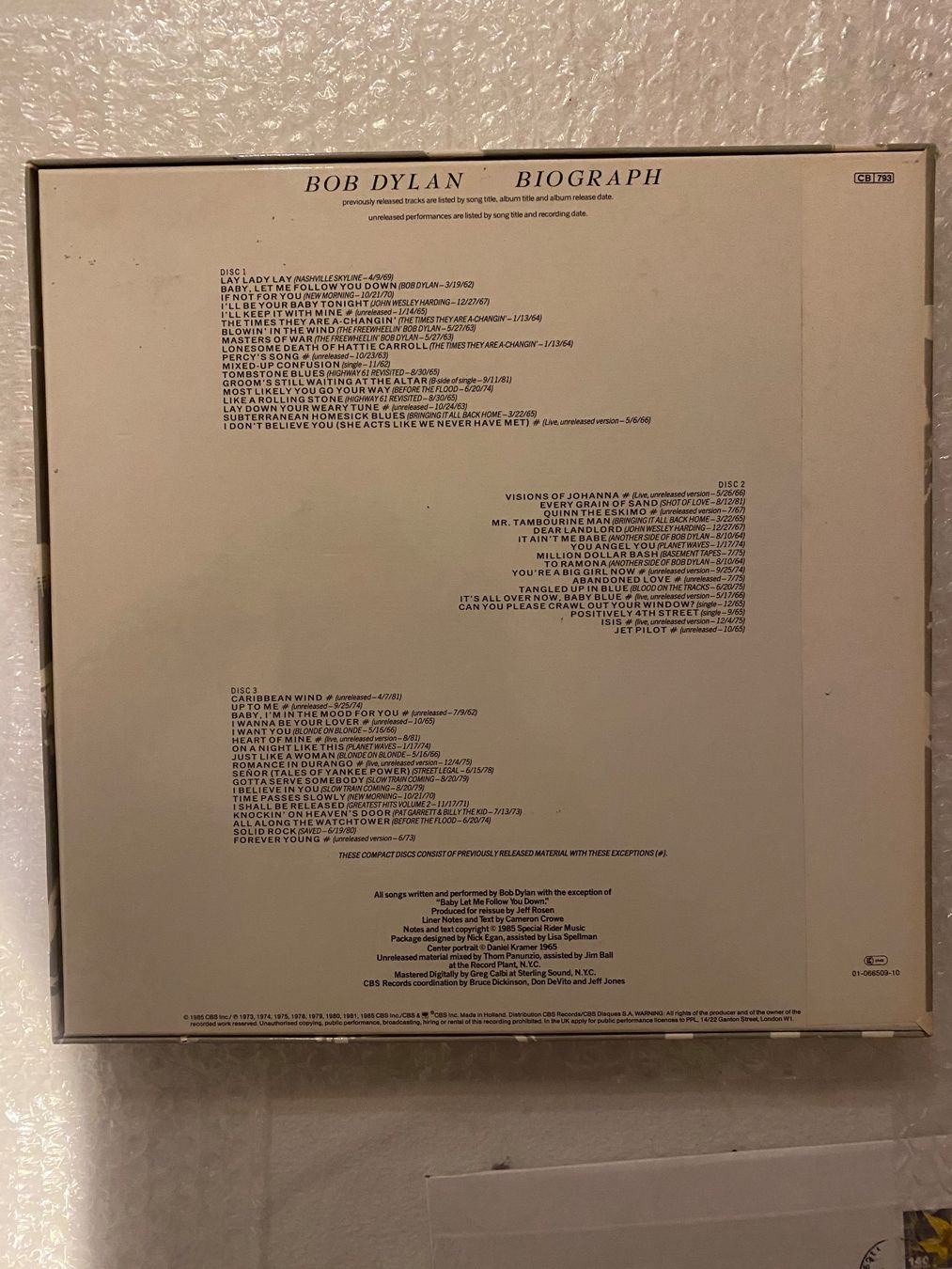 CD: Bob Dylan - Biograph (3 CD Sammlerbox) – Usato da Duggingen venduto da Kisha010 4