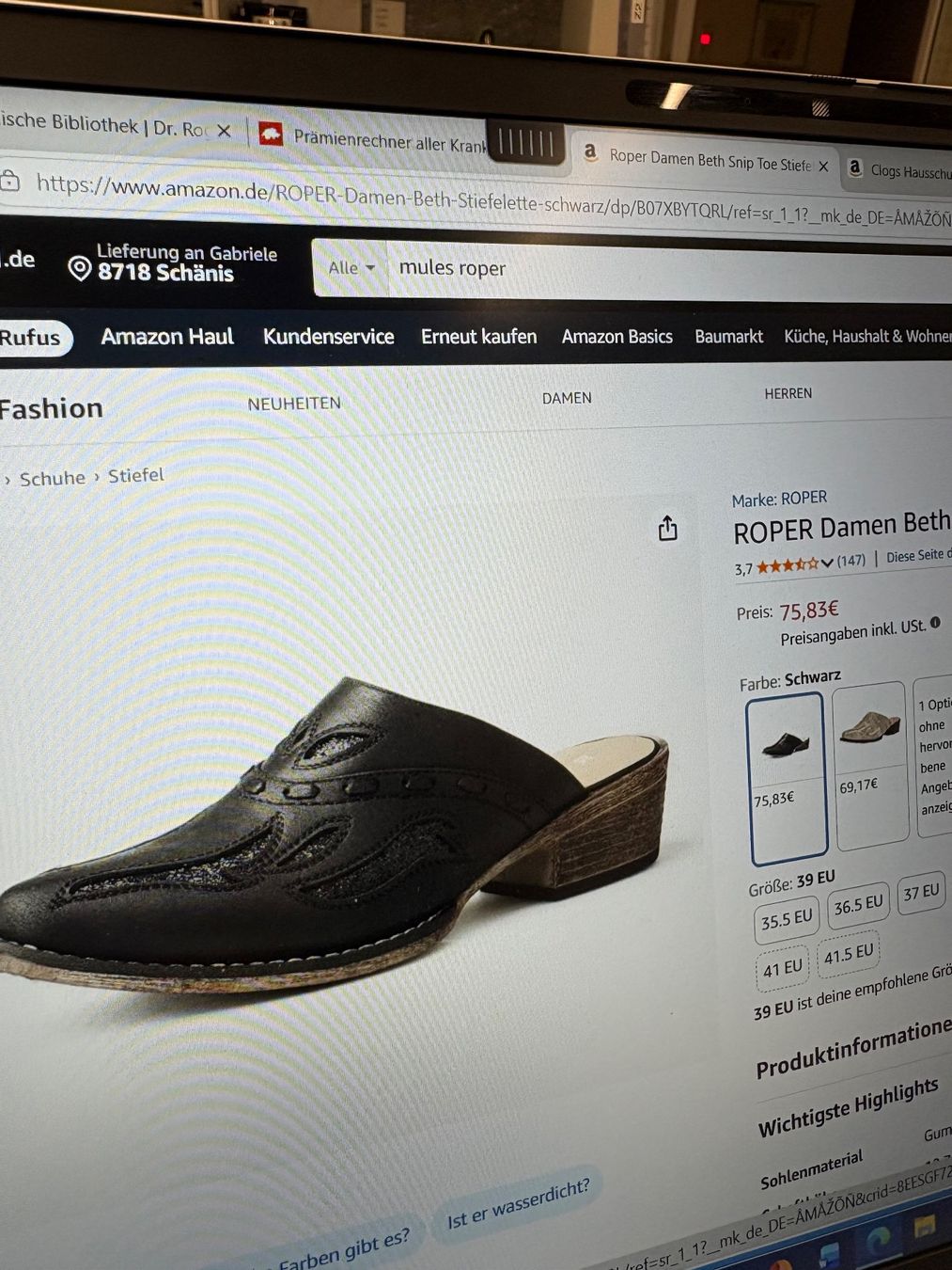 Scarpe da donna: Mules v. Rooper Gr. 37,5   NEW – Nuovo e nell'imballaggio originale da Schänis venduto da mathea77 3