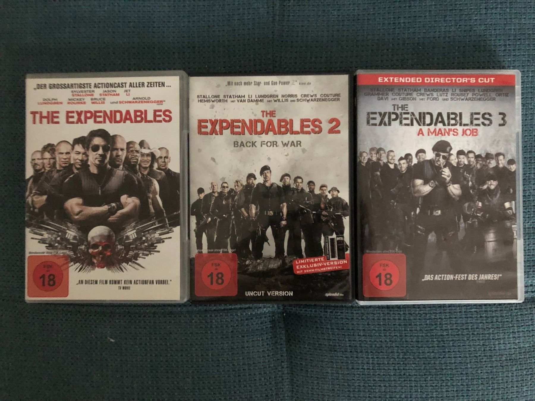 Tutti i DVDs: The Expendables 1-3 (komplette Trilogie) – Usato da Basel venduto da jannickpascal