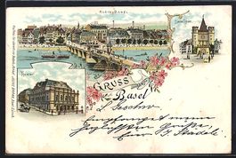 Litho Basel, Gesamtansicht Klein-Basel, 
