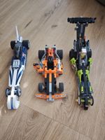 3 LEGO Technic Aufziehautos Pull-Back Rennwagen