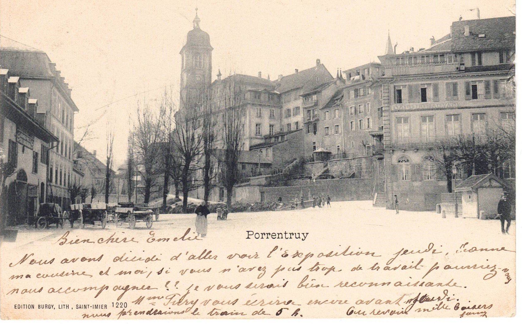 Cartoline postali: 1901 Porrentruy – Usato da Kreuzlingen venduto da Koi4