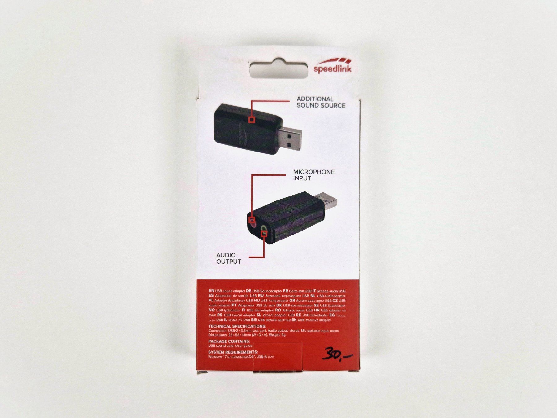 Soundkarten: Speedlink VIGO USB Sound Card – Neu (gemäss Beschreibung) aus Basel von Restwert_Basel 1