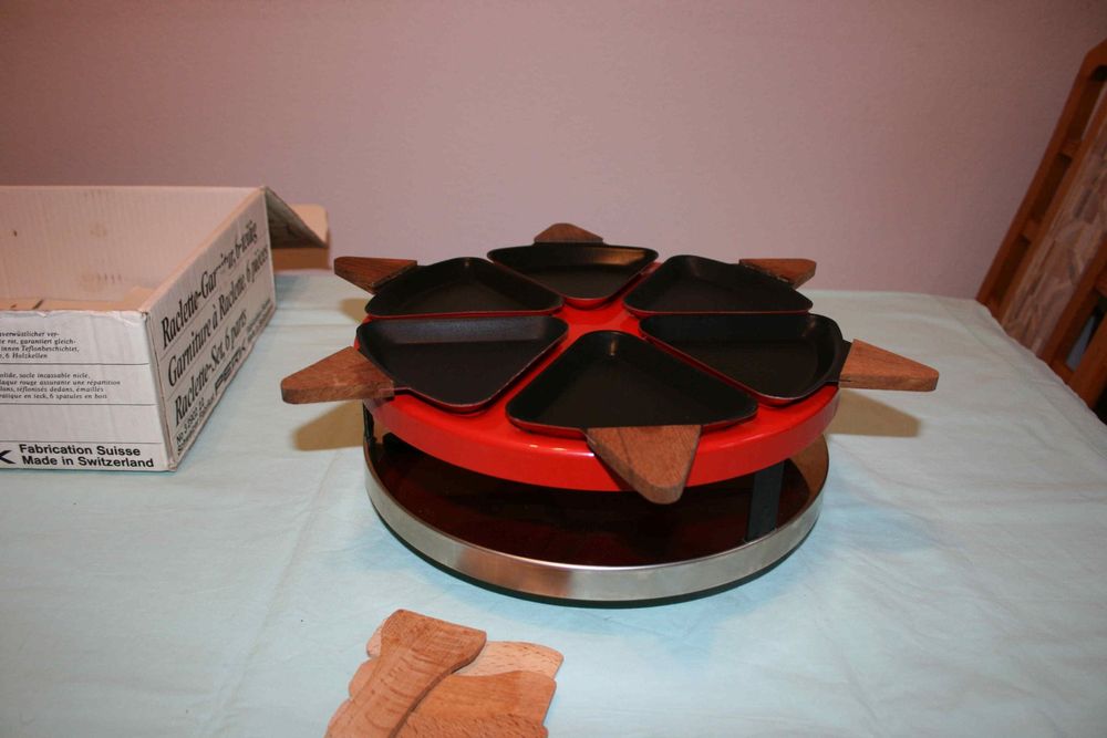 Mini Raclette-Set Für 1 Person - Ohne Strom Mit Teelichtern Und Kuh-Design