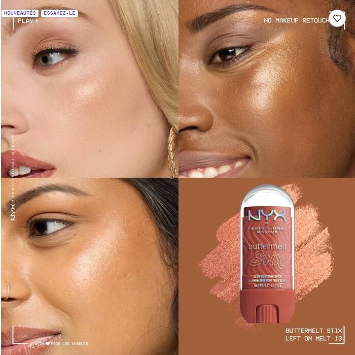NYX Professional Makeup Make-up: BUTTERMELT HIGHLIGHTER STIX - 13 Left on Melt – Nuovo e nell'imballaggio originale da Neuhausen venduto da Florhof16 1