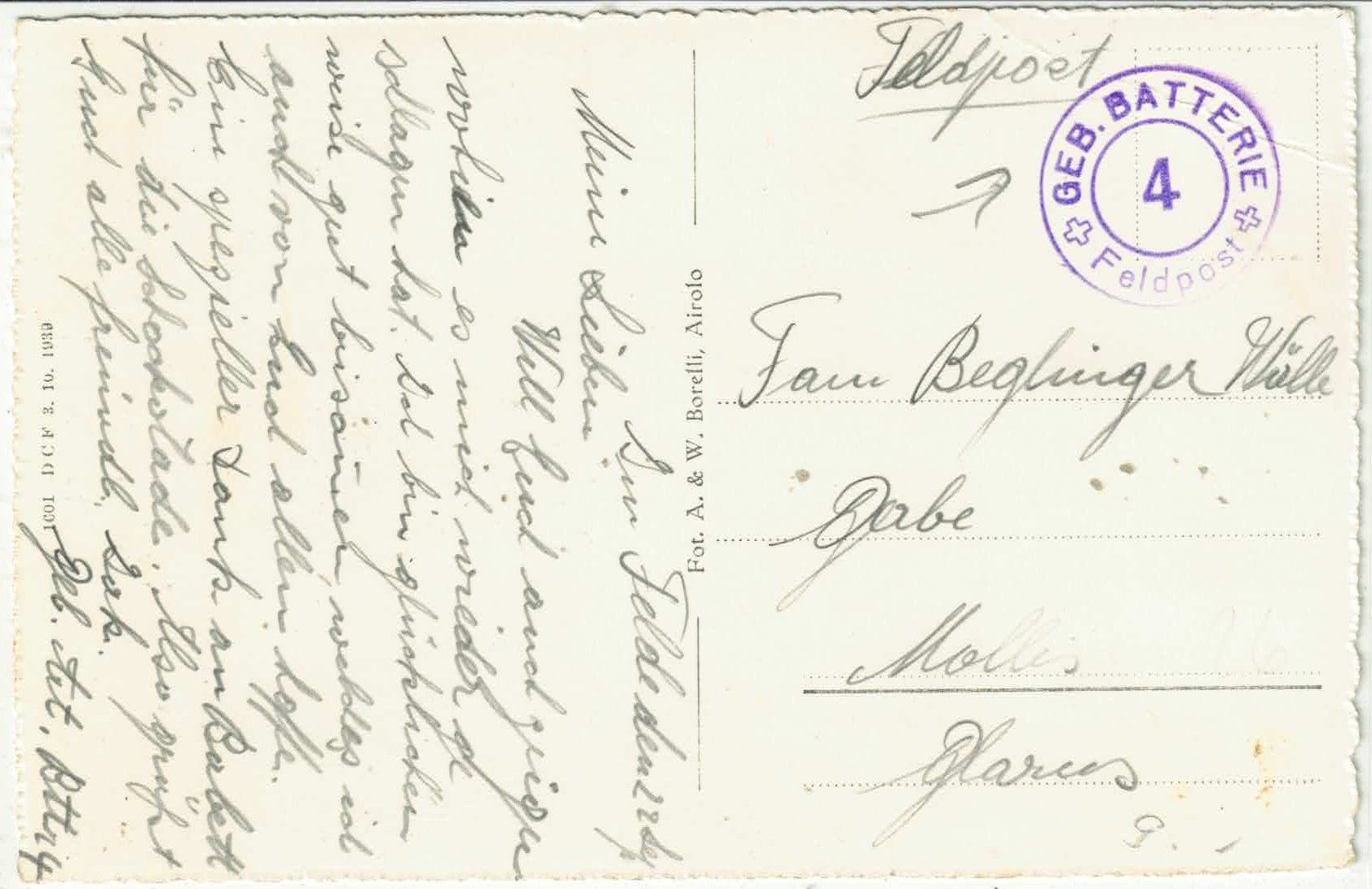 Cartoline postali: Giornico - Panorama generale – Usato da Ettingen venduto da Kartenplanet 1