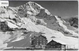 Kleine Scheidegg mit Mönch - Hotel im Winter