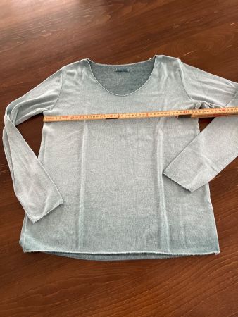 Langarmshirt grün leicht glänzend Gr. S