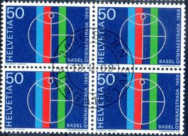 GYMNAESTRADA BASEL 1969 4ERBLOCK AUSGABETAG - Y131