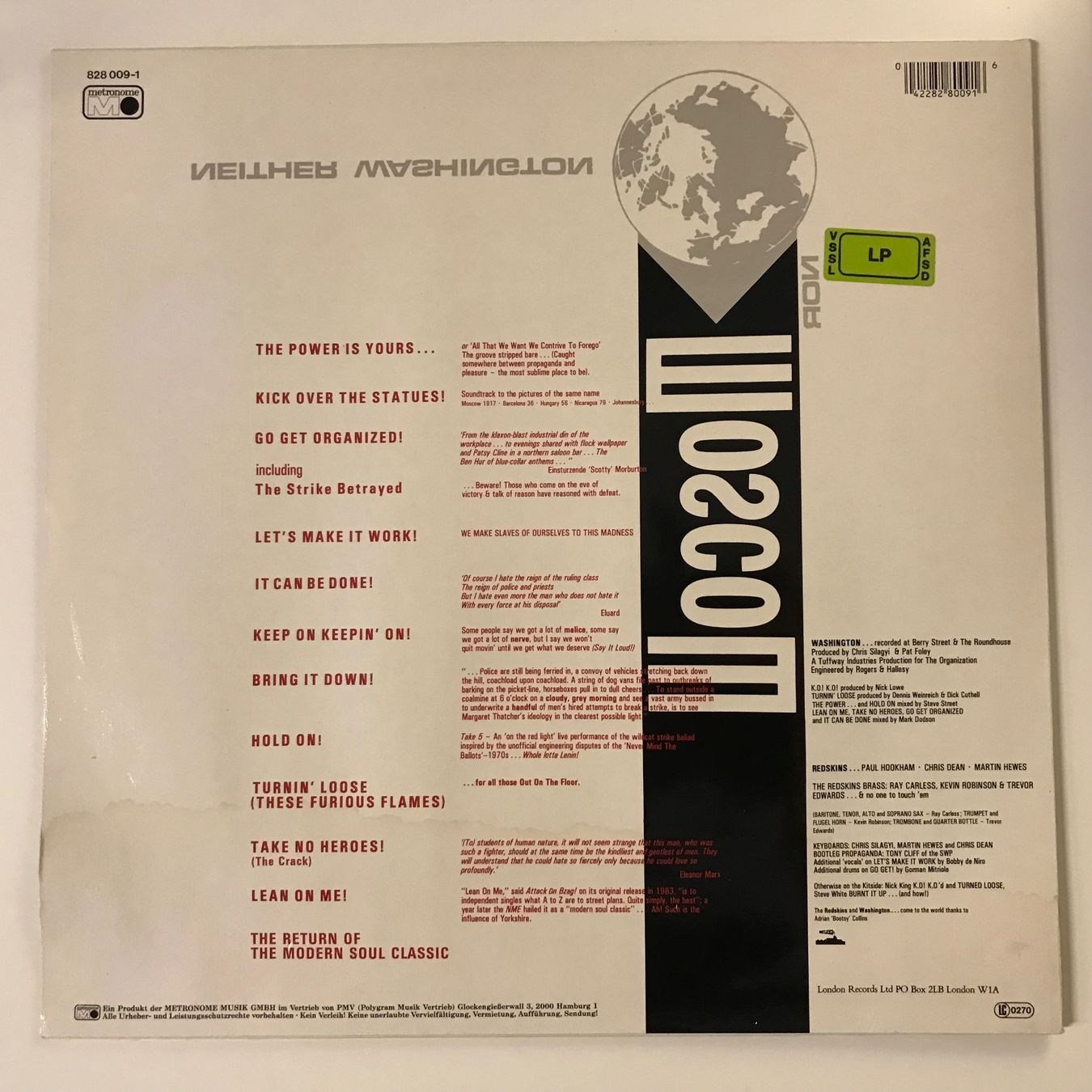 Schallplatten: Redskins - Neither Washington Nor Moscow... – Gebraucht aus Aesch BL von BlueMusicRecords 1