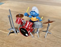 Schleich Schlumpf Schlagzeuger drummer Schlümpfe Schlagzeug