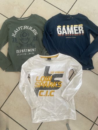 3 coole Langarmshirts Gr. 134/140 neuwertig nameit