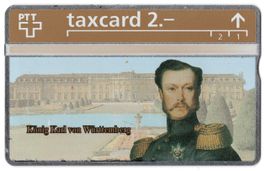 König Karl von Württemberg, Göde - seltene Firmen Taxcard