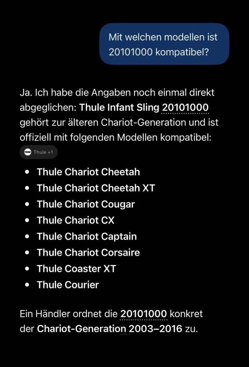Thule Rimorchi: Thule Infant Sling – Nuovo e nell'imballaggio originale da Schönenbuch venduto da lisamarina 2