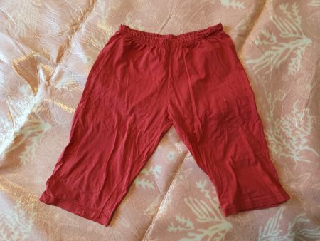 Damen Pijama Bermuda Gr XS rot Hose kurz