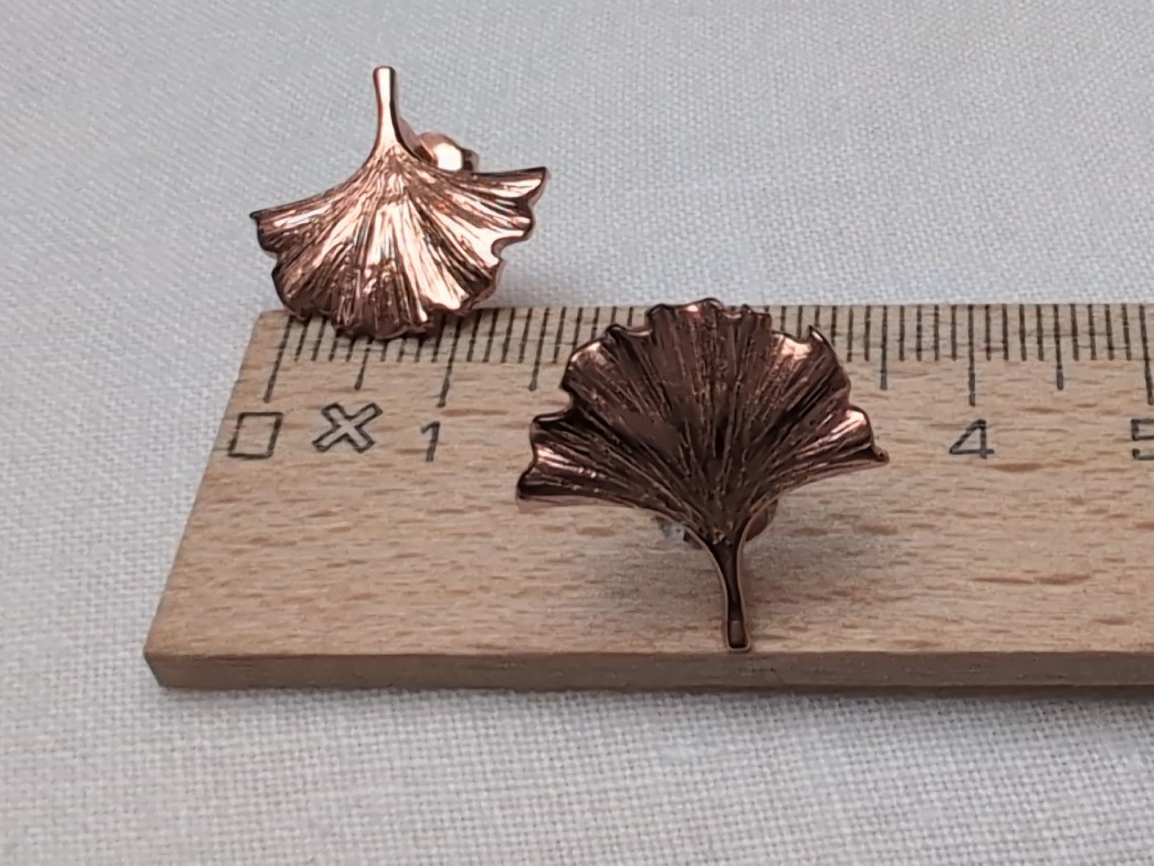 Orecchini pendenti & Orecchini a lobo: Gingko Ohrstecker, rosévergoldetes Sterlingsilber – Usato da Gempen venduto da DennisKl 5