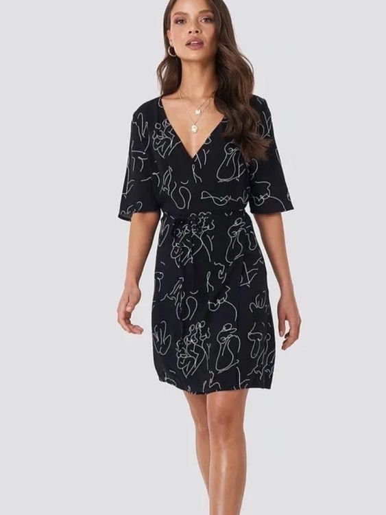 Stilvolle Kleid Gr 36 Ebenbildbrend11406