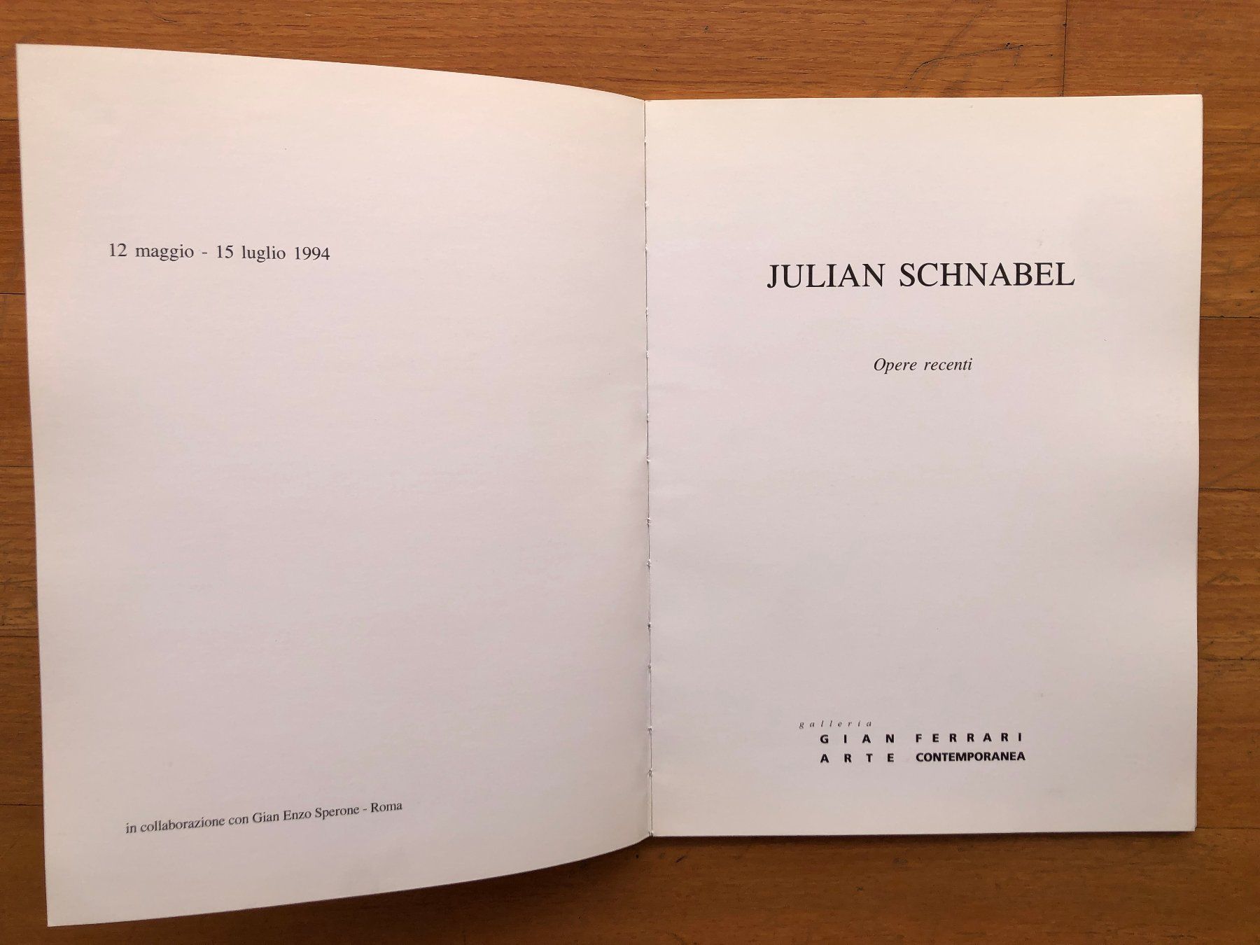 Bücher: Kunst Buch: JULIAN SCHNABEL - Opere Recenti – Gebraucht aus Lugano von gio.yo 1