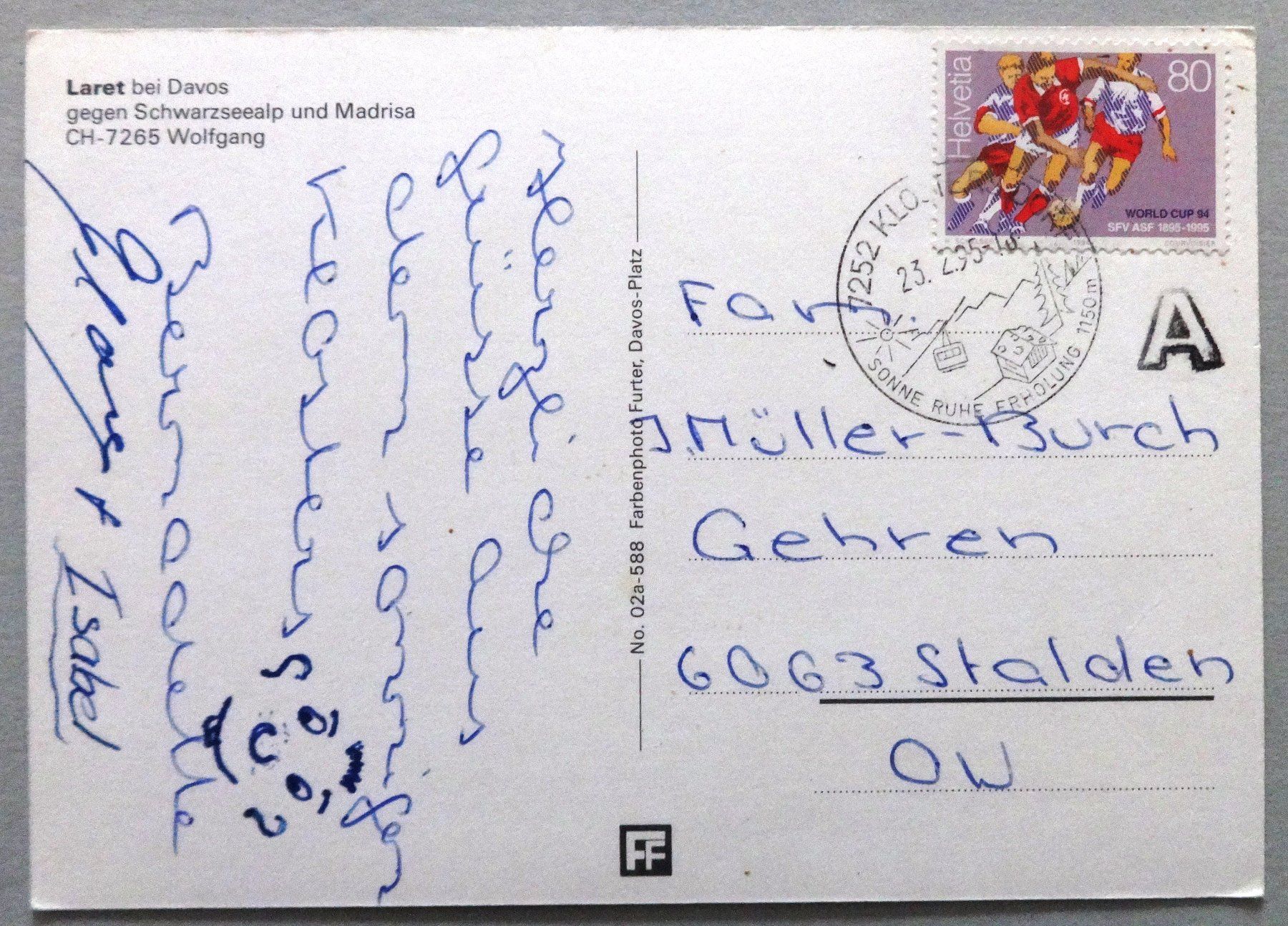 Cartes postales: Laret bei Davos, Wolfgang – D'occasion à Fétigny par Billy2miny 1