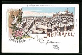 Winter-Lithographie Neuchâtel, Totale d