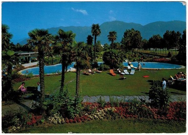 Cartoline postali: Losone, giardino Hotel Losone – Usato da Frauenfeld venduto da POML