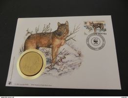 WWF Münzbrief Polen Wolf 1986