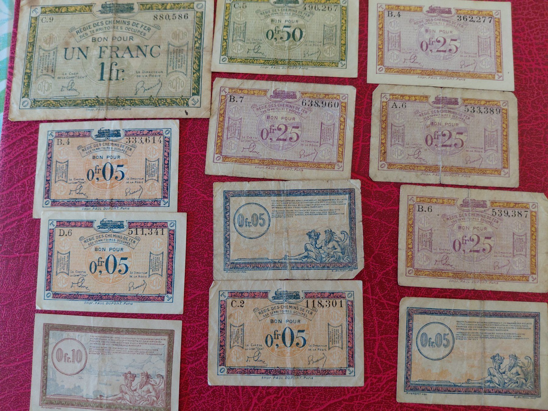 Banknoten: Notgeld Frankreich 1946 – Gebraucht aus Horw von Onurb008 1