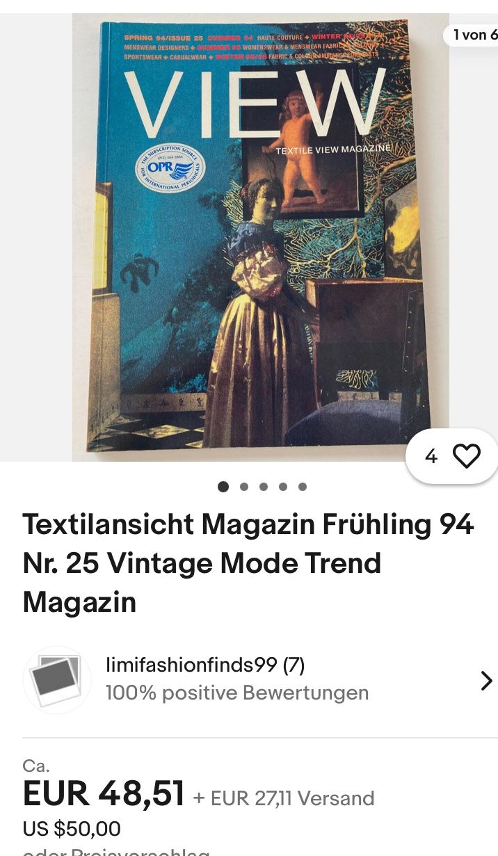 Riviste & Magazine: View Textil Magazine 1994 Trend Mode Design Illustration – Usato da Aarwangen venduto da nemkin61 9