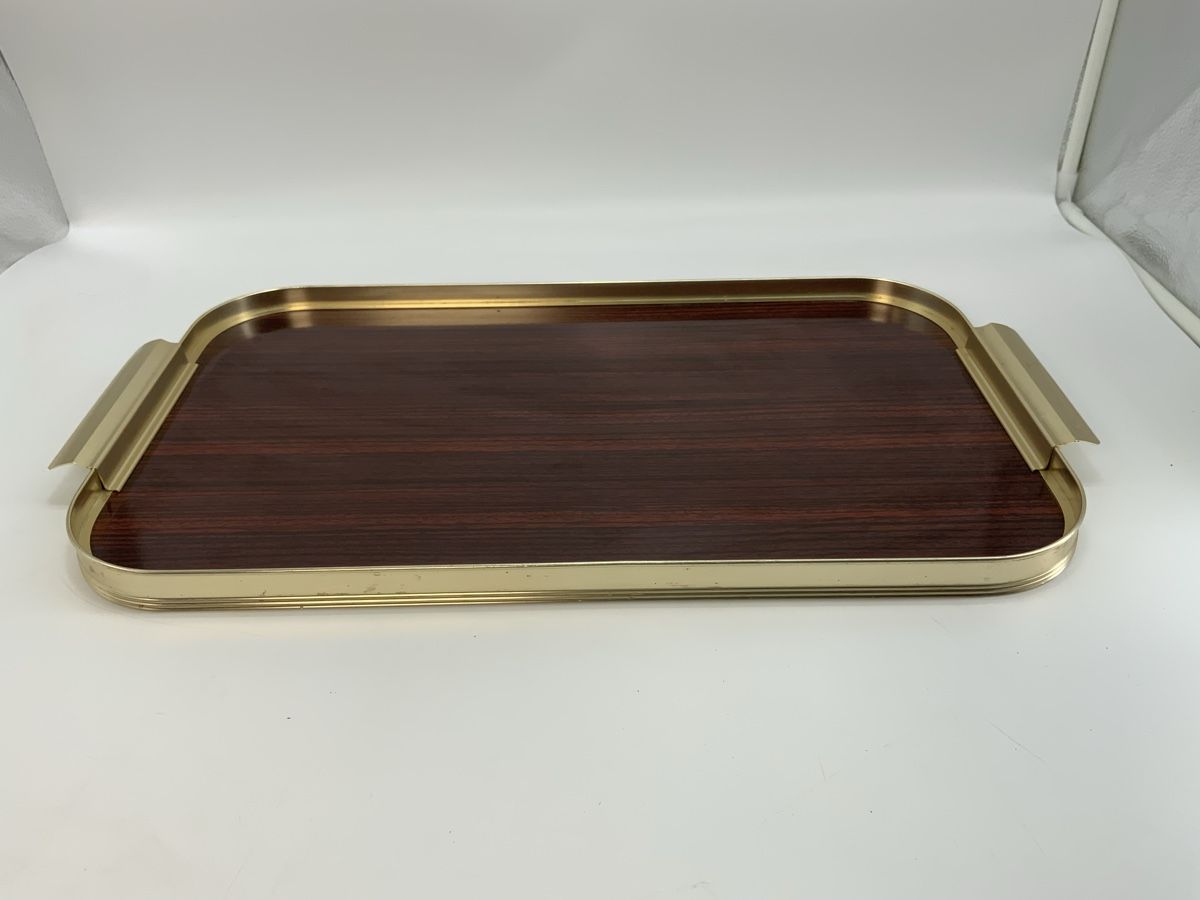 Piatti di portata: Retro Serviertablett, Holzoptik MB Made in Italy – Usato da Erlach venduto da silvia3235